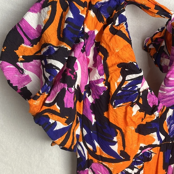 By anthropologie medium Vibrant Floral Dress with Tie Back - Picture 5 of 8